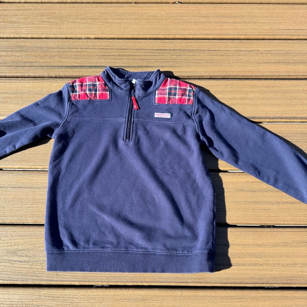 Girls Vineyard Vines shep shirt VGUC Large holly Jolly
